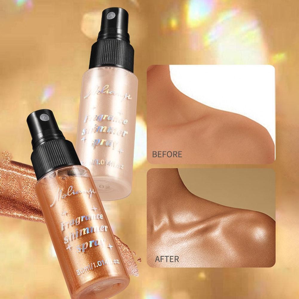 Chất Lỏng Body Highlighting Shimmer Oil Trang Điểm 5 Màu Lotion Mỹ Phẩm Xịt Phát Sáng Lấp Lánh Glow H3