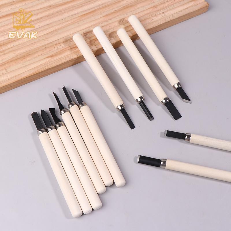 Alittlesetrtu 12 Chiếc Đục Khắc Gỗ Bộ Cắt Cơ Bản & Chế Biến Gỗ Chi Tiết Dụng Cụ Cầm Tay DIY Bộ Bầu VN