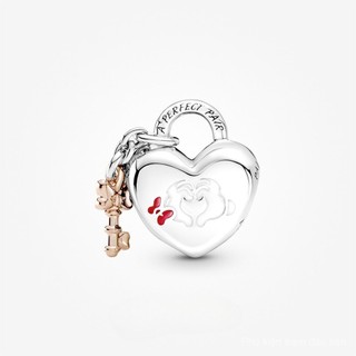 Hàng hóa giao ngay Chuột Mickey Disney mạ vàng hồng & Chuột Minnie Ổ khóa quyến rũ