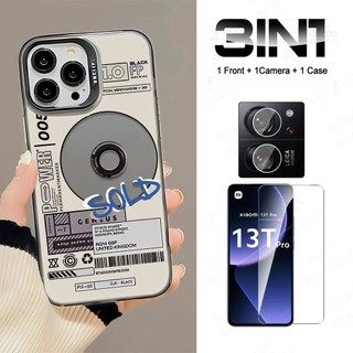Ốp Lưng 3 in1 Retro Records Cho OPPO K12X K9S K12 K12S K13 Turbo Vỏ Điện Thoại Matte Silver IMD Cứng Chống Rơi Vỏ Bảo Vệ