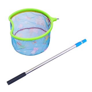 Lưới câu cá cho trẻ em, tay cầm thép không gỉ, di động và gập lại được