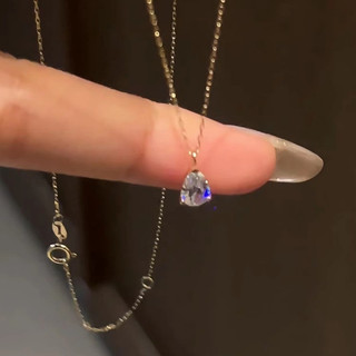 Vòng cổ mặt dây chuyền nàng tiên cá giọt nước vintage, dây xích xương cổ phong cách Hàn Quốc, ngắn đa năng