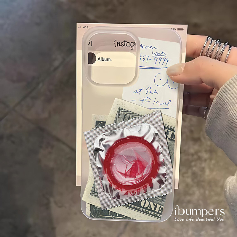 ibumpers Ốp Điện Thoại iPhone Edgy Nghệ Thuật Cắt Dán Họa Tiết Ốp Lưng Trong Suốt Nhám Mờ Chống Bẩn Chống Sốc Cho IPhone 16 15 14 12 13 11 Pro Max IP 7 8 Plus X XS XR