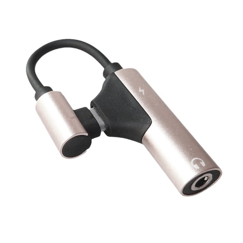 Fol USB Type C sang 3 Cáp âm thanh 5mm Bộ chuyển đổi tai nghe USB C Âm thanh
