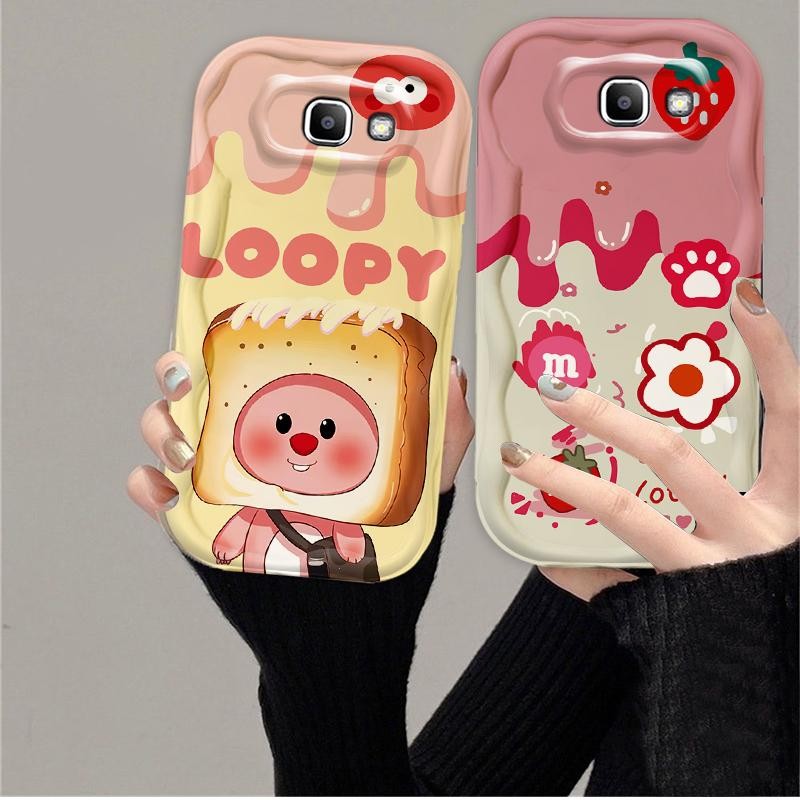 Vỏ Silicon Hoạt Hình Cho Samsung J7 Prime 3D Bé Gái TPU Mềm Dễ Thương Kem Dâu Tây Loopy Thẩm Mỹ Chống Sốc Ốp Điện Thoại
