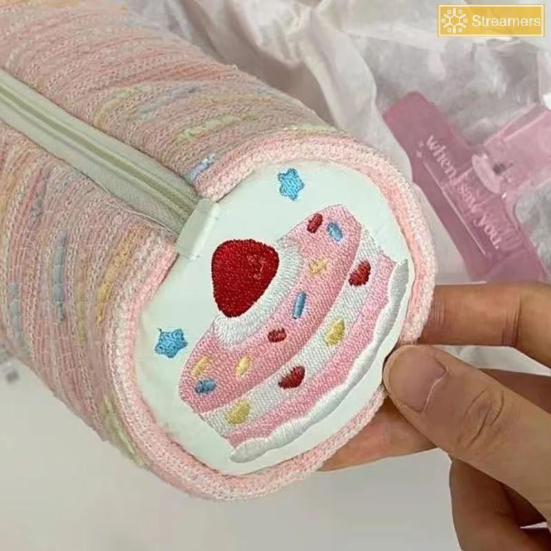 RUA Hoạt Hình Dễ Thương Dâu Hộp Đựng Bánh Đa Năng Dung Tích Lớn Túi Bảo Quản Đồ Dùng Học Tập Thời Trang Hộp Văn Phòng Phẩm Mới