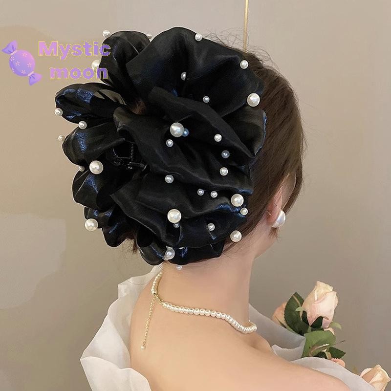 [Huyền bí] Mùa hè Ngọt Ngào Nhiều Lớp Lưới Vải tuyn Nơ Lớn Vuốt Tóc Kẹp Nữ Thanh Lịch Nơ Đuôi Ngựa Phụ Kiện Mũ Đội Đầu Mới [Mới]