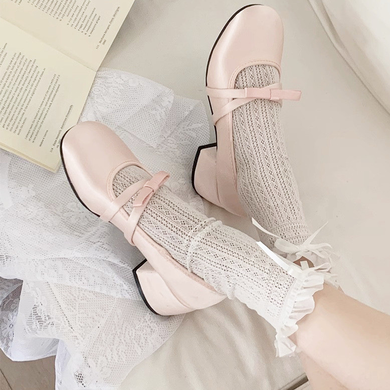 🔥Còn hàng🔥Tất Lolita JK  tất lưới nơ Nhật Bản vớ ren bê