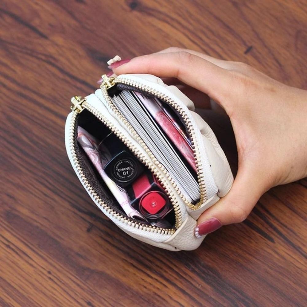 HOBBYIN Ví HOBBYIN, Ví màu trơn Mini, Túi ly hợp đa chức năng bằng da PU