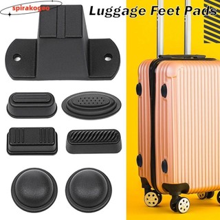 Tấm lót chân hành lý SPIRAKOGEO, có ốc vít Đế dưới hành lý bằng nhựa, Phụ kiện túi xách Vali màu đen Chân đế tất cả vali