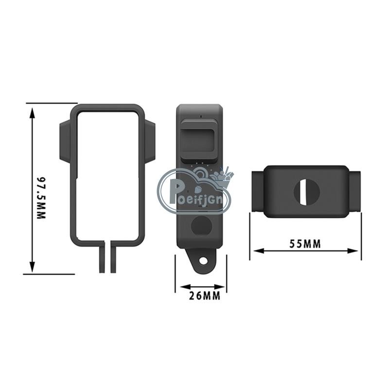 Dành Cho DJI ACTION 2 Khung Bảo Vệ Vỏ Máy Quay Vỏ Có Đế Giày Nóng HÀNH ĐỘNG 2 Vỏ Bảo Vệ Bụi Chống Rơi
