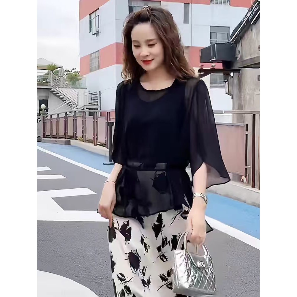 Áo Sơ Mi Voan Mùa Hè 2025 Mới Thời Trang Ôm Tay Áo Nữ
