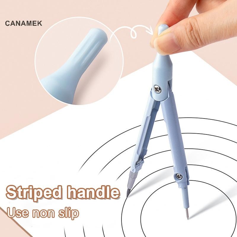 CANAMEK Bộ Hình Học 3 Trong 1 Với Thước Bút Chì Trường Học Đa Năng Vẽ Bỏ Qua Toán Hình Học Dụng Cụ Văn Phòng Phẩm CSF