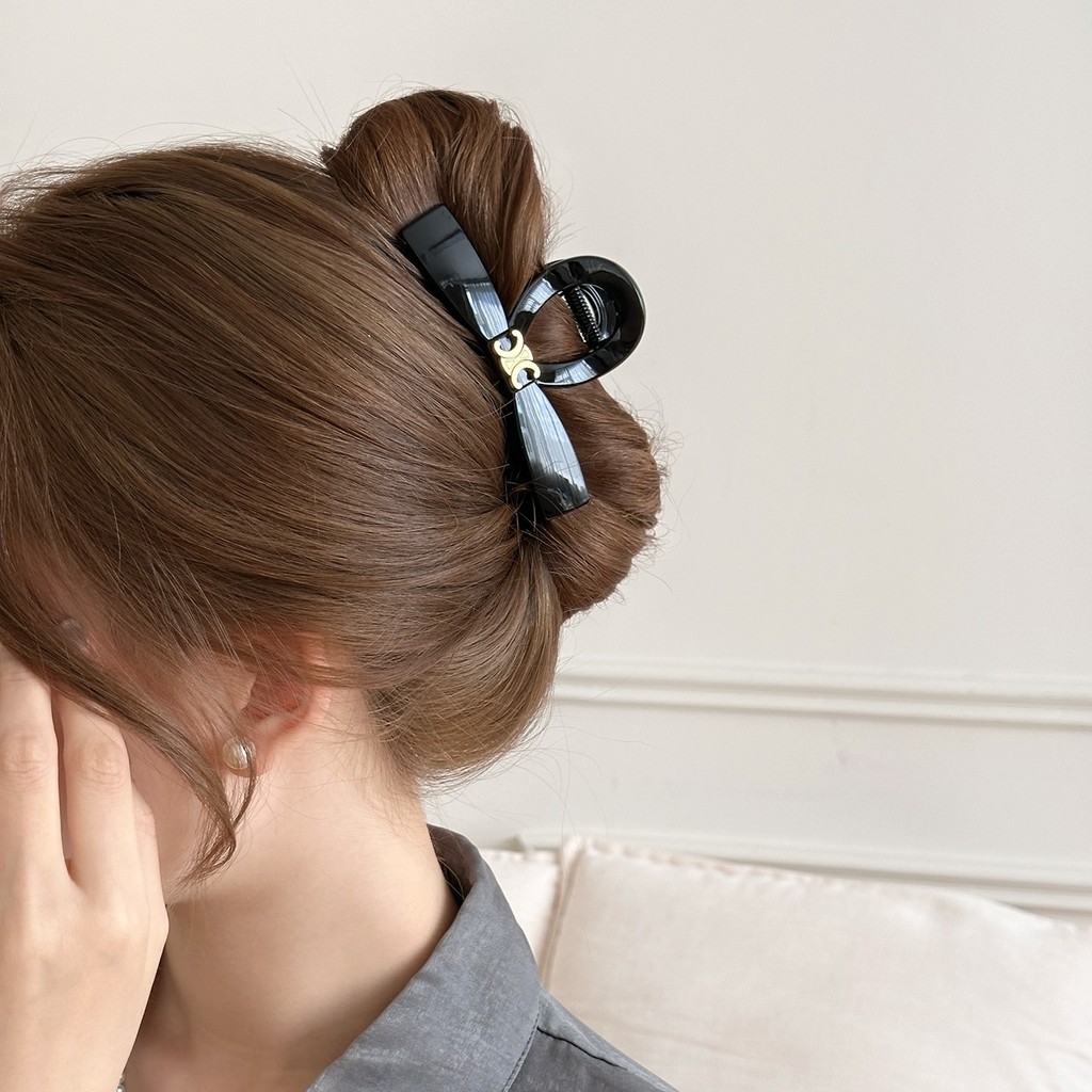 Kẹp tóc nơ đen nữ Kẹp tóc cá mập