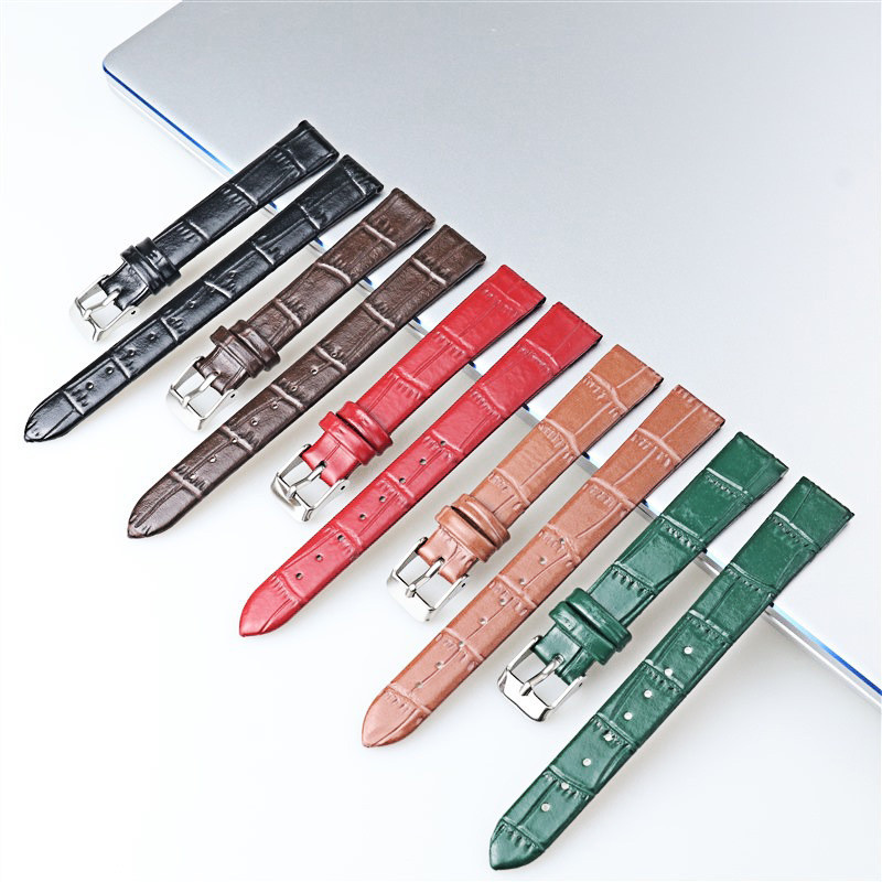Dây đeo đồng hồ bằng da mỏng chống thấm nước 8-16mm dành cho nữ Dây đeo đồng hồ đa năng Vòng đeo tay thay thế 8mm 10mm 12mm 14mm 16mm