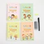 AFTEROF 4 Cái / bộ Sank Magic Book, Học Và Chơi Với Bút Học Copybook, Thực Hành Ma Thuật Điều Khiển Bút Đào Tạo Thực Hành Đa Năng Sách Viết