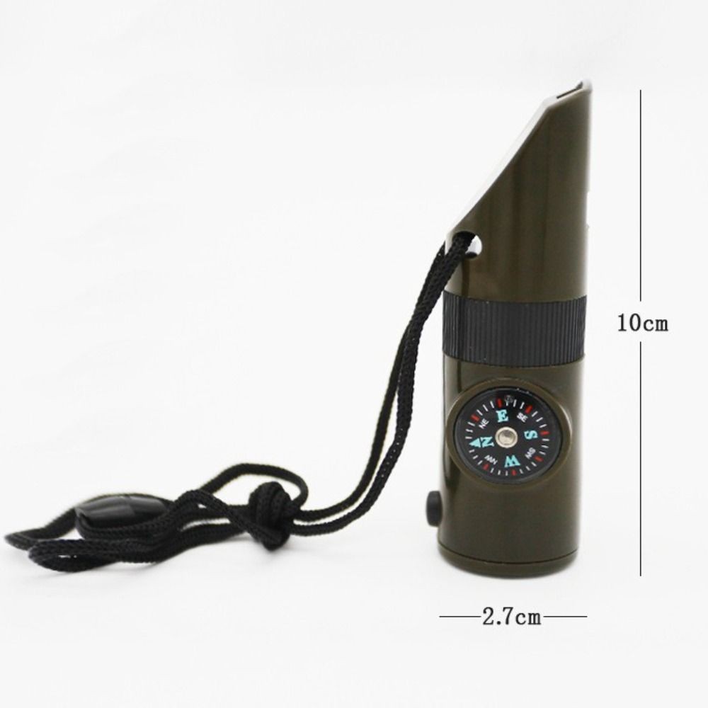 Còi đa chức năng BAMBOOB, Còi khẩn cấp đa chức năng nhiệt kế, có đèn Led 7 trong 1 Còi ngoài trời Dụng cụ ngoài trời