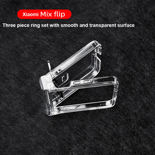 PC Trong Suốt Giá Đỡ Nhẫn Ốp lưng Xiaomi Mix Flip 5G Bảo Vệ 3 Miếng Ốp Lưng Chống Sốc