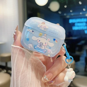 Hộp bảo vệ Cinnamoroll Airpod dễ thương Hộp đựng tai nghe Bluetooth không dây thế hệ 2 / 3 Vỏ mềm AirPods pro Cover