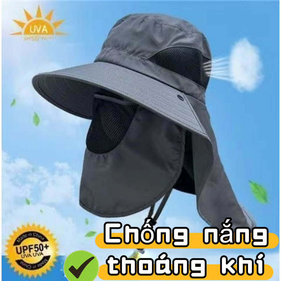 🔥Còn hàng🔥Mũ lưỡi trai rộng vành mùa hè cho nam dùng để chống nắng ngoài trời