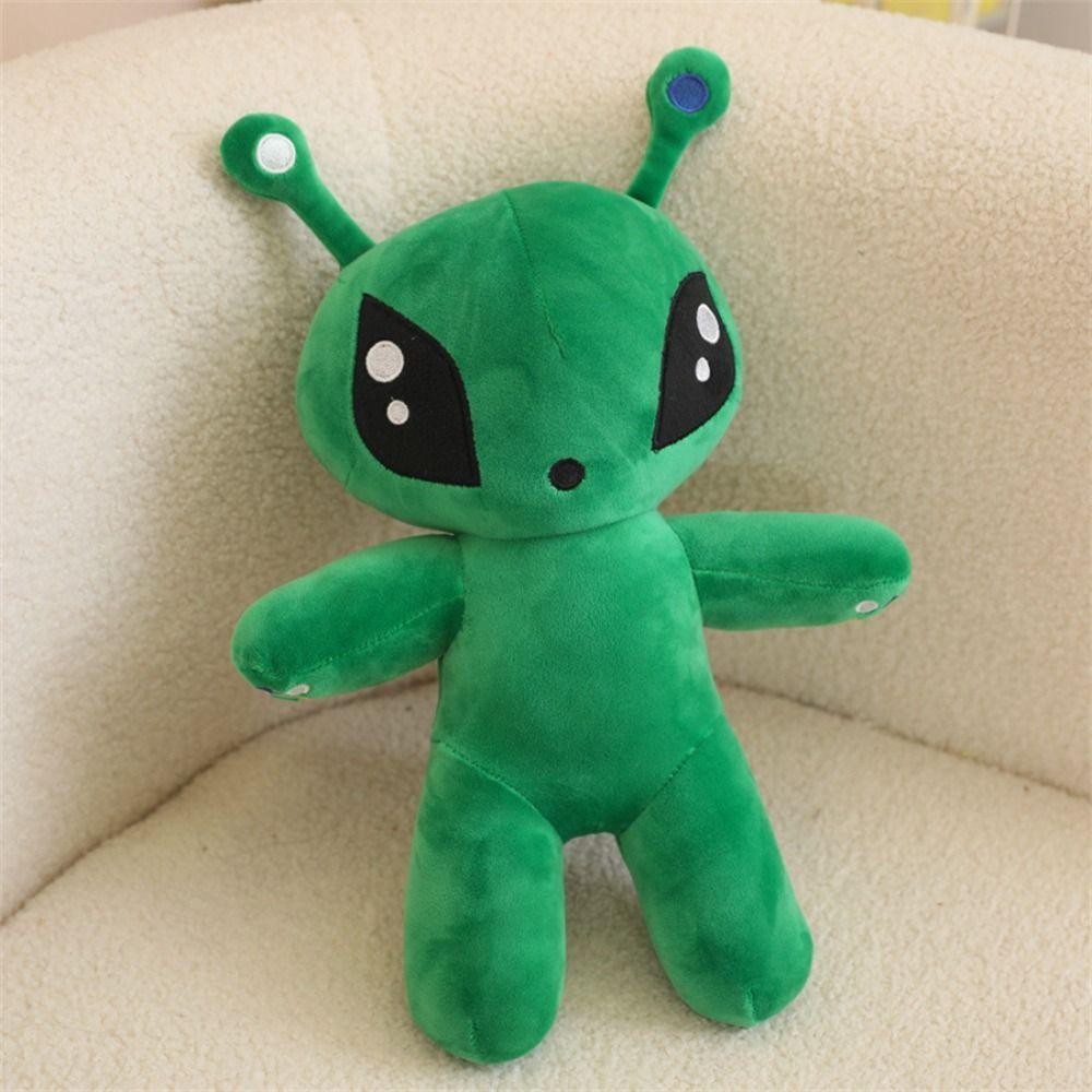 Búp bê động vật nhồi bông SAIA, Đồ chơi sang trọng dành cho người ngoài hành tinh 18 / 34CM mềm mại, Búp bê thoải mái đôi mắt to màu xanh lá cây dễ thương Quà tặng sinh nhật cho trẻ em