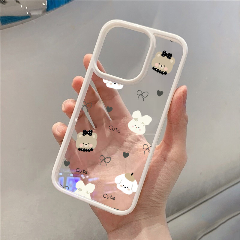 Dành Cho Samsung S26 S25 S24 Ultra S23 S24 FE S23 S22 S21 Plus S20 S21 FE Màu Sắc Tươi Sáng Động Vật Dễ Thương Trong Suốt Silicon Cứng Chống Sốc