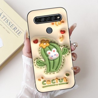 Dành Cho LG K61 Vỏ LMQ630EAW LM-Q630EAW LM-Q630 Ốp Điện Thoại Thời Trang Xương Rồng Silicon Mềm Mờ Ốp Lưng Cho LGK61 K 61