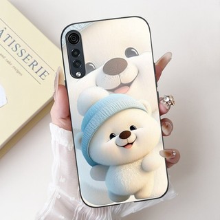 Vỏ Cho LG Velvet 5G Vỏ Chống Sốc LM-G900N Gấu Trúc Dễ Thương Thỏ Mềm Màu Đen Silicon Điện Thoại Cho LGVelvet LMG910EMW Trường Hợp