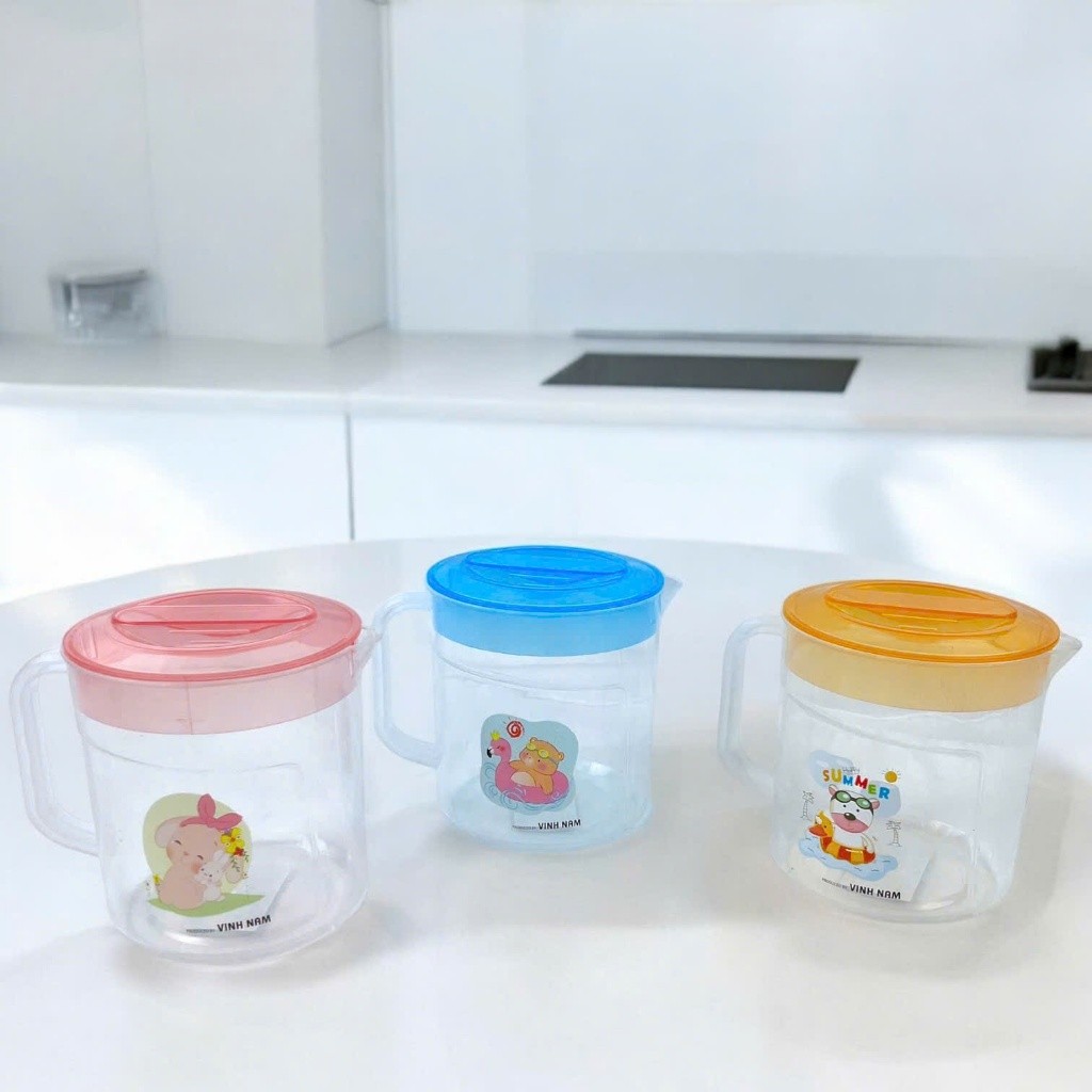 Ca Nhựa Trong Okinawa Có Nắp Vinh Nam Plastic Size 500ml 1000ml 1500ml Ca Nhựa Trong Mã 362-363-364