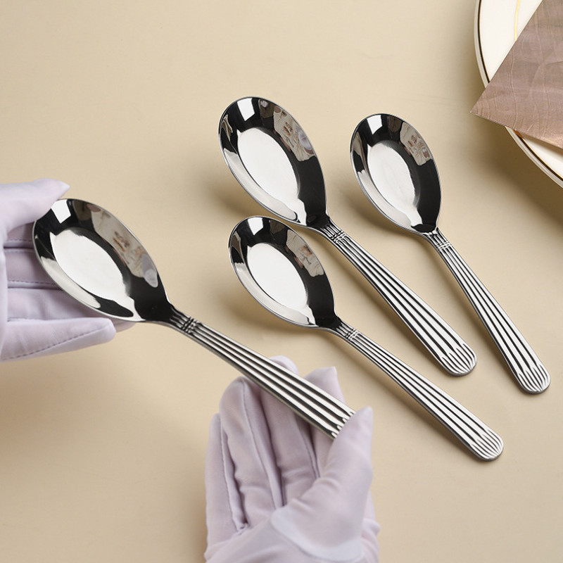 Thìa Inox 304 Ăn Cơm, Phở, Súp – Thiết Kế Cán La Mã Sang Trọng, Lòng Sâu Đáy Phẳng, Đúc Nguyên Khối Cao Cấp | Mã 224