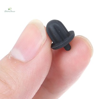 [Nhà Điện] 10 Chiếc Cao Su Đen 6.35 Mm Jack Âm Thanh PC DVD Micro Ổ Cắm Vỏ Bụi mới