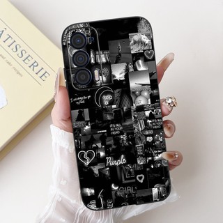 Dành Cho Motorola Edge (2021) Ốp Lưng XT2141-1 Vỏ Silicon Thời Trang Nơ Hoa Mềm TPU Mờ Vỏ Cho Moto Edge 2021 Ốp Lưng