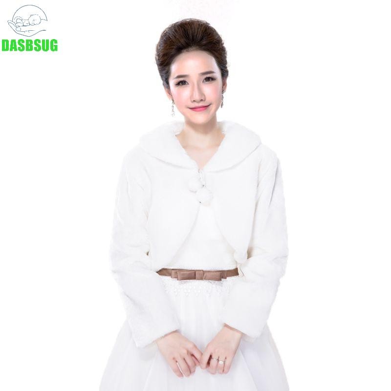 Dasbsug Nữ Lông Thú Giả Dài Tay Khăn Choàng Quấn Ve Áo Cổ Pompom Ren Lên Whi