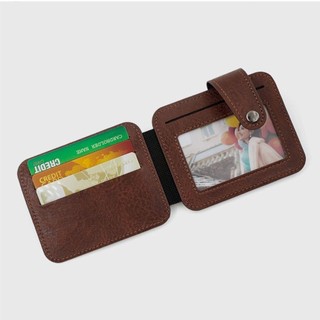 HOBBYIN Ví đựng tiền xu HOBBYIN, Túi đựng thẻ da PU Mini, Hộp đựng thẻ siêu mỏng cầm tay cổ điển dành cho nam