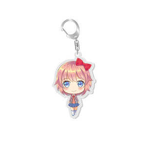 Phụ kiện Anime Doki Doki Literature Club móc khóa acrylic mặt dây chuyền trong suốt Monica