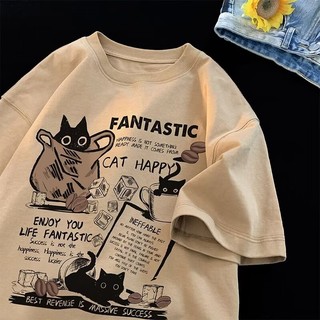 Áo thun nam EERSHENSHI American Retro Niche Street Tay ngắn Cotton dáng rộng Top Size M-5XL