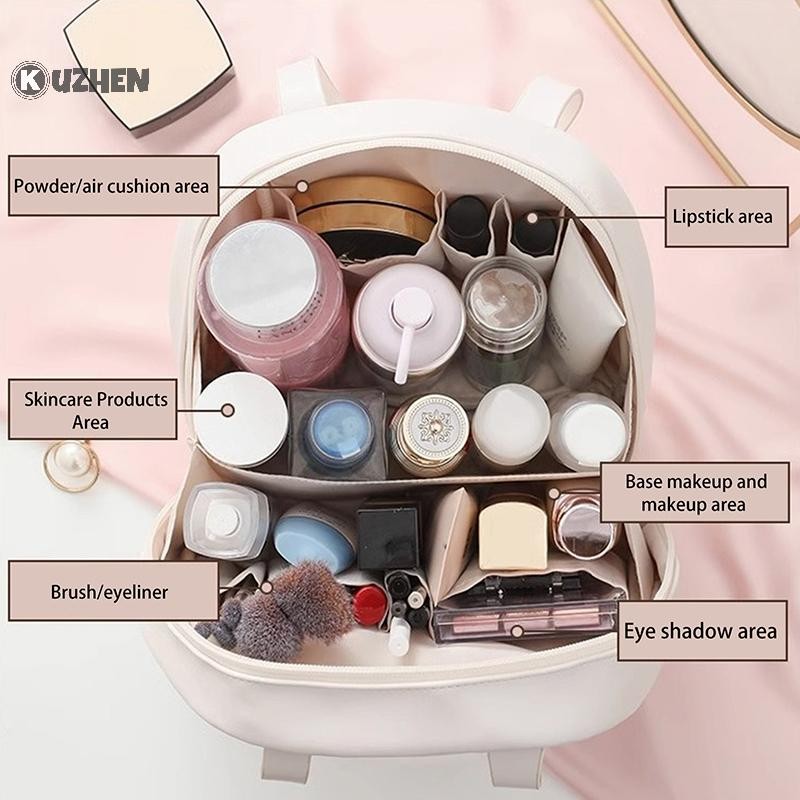 Kuzhen Túi Đựng Trang Điểm Thời Trang PU Du Lịch Nữ Da Mỹ Phẩm Túi Xách Di Động Qua Đêm Cuối Tuần Son Môi Nước Hoa Túi Làm Đẹp HOT
