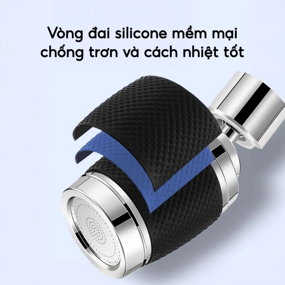 Đầu Vòi Lọc Nước Tăng Áp Xoay 720 Độ 3 Chế Độ Phun Tiện Lợi Cho Bồn Rửa DINOHOME