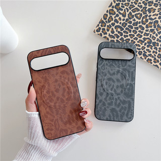 Ốp điện thoại doanh nghiệp từ tính họa tiết vải họa tiết da báo cho Google Pixel 8 7 6 9 Pro Fold 6A 7A 8A 9A 9XL Pixel9pro