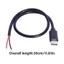 Cáp dây trần GODD USB Type C sang 2Pin 30CM để sạc thiết bị di động Máy tính bảng Tai nghe và loa