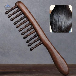 ELBBKG Lược Massage Kinh Tuyến Tự Nhiên Nhồi Bông Chống Tĩnh Điện Răng Rộng Lược Dành Cho Nữ Bé Gái Thẳng Xoăn Tóc Mới