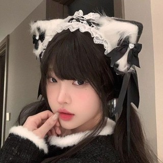 Quấn Đầu Neatdwell Tai Mèo Lolita, Băng Đô Nơ Ren Cho Cosplay