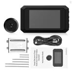 Camera nhìn trộm 3,97 inch cho cửa căn hộ Máy xem lỗ nhìn trộm kỹ thuật số LCD 2MP Camera hồng ngoại màu 120 độ Màn hình cửa 1080P Tích hợp pin 1400mAh Type-C có thể sạc lại — ảnh 2