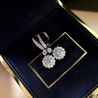 S925 Hoa Bạc Zircon Bông Tai Trang Sức Thời Trang Đơn Giản Quà Tặng Nữ