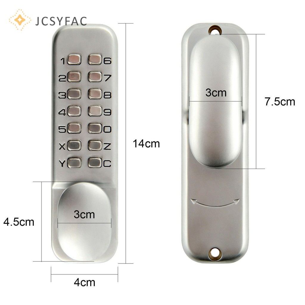 Khóa cửa kỹ thuật số cơ khí JCSYFAC Nút nhấn Khóa mật khẩu Kết hợp mã khóa. Mới