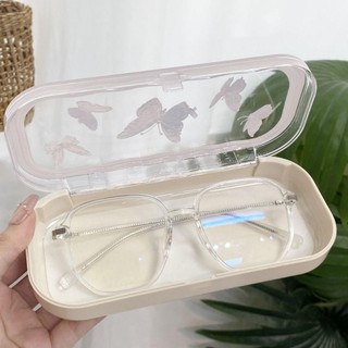 Kính mát NCE nơ nhựa trong suốt hoa bướm, kèm hộp đựng - Phù hợp cho người lão thị