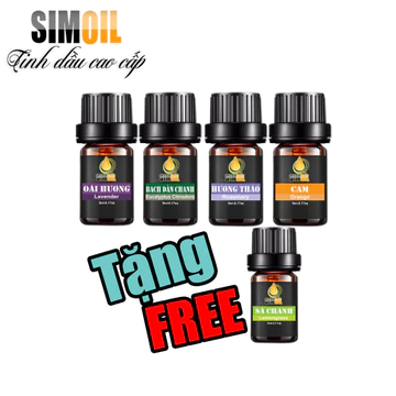 [Mua 4 tặng 1] Combo 4 lọ tinh dầu xông phòng, tinh dầu thơm phòng SIMOIL, tinh dầu sả, tinh dầu lavender
