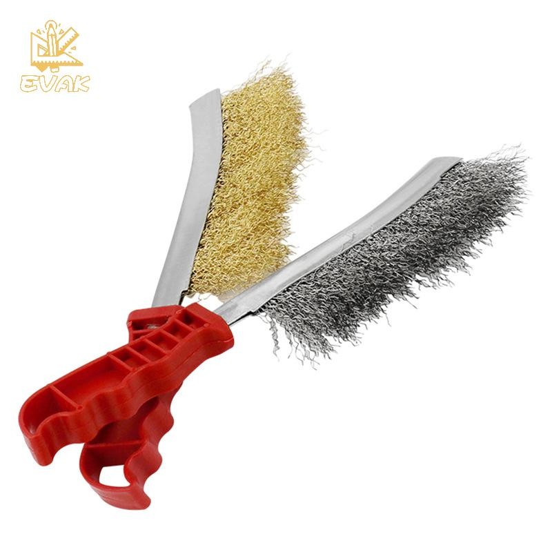 Bàn chải dây đa chức năng Alittlesetrtu Bàn chải thép không gỉ mạ đồng Bàn chải làm sạch Bàn chải loại bỏ rỉ sét kim loại để làm sạch BBQ Grill VN