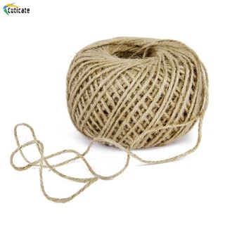Dây vải bố xoắn Ruy băng tự nhiên Dây đay Dây quấn quà tặng 80M 2mm