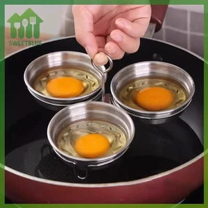 SWEET Thép không gỉ Trứng Săn Trộm Chảo Khuôn Trứng Hấp Trứng Hấp Khuôn Hoousehold Dụng Cụ Nấu Ăn Nhà Bếp Tiện Ích n